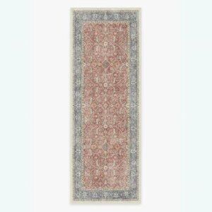 Ruggable Celestine Coral Rug - 2.5'x7' Runner - Flatwoven